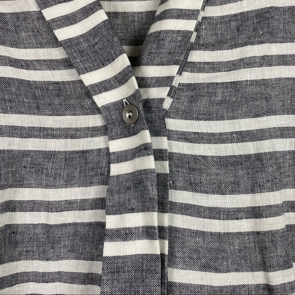 LE VESTIAIRE DE JEANNE Linen Striped Jacket Blazer size 0 - Picture 3 of 8